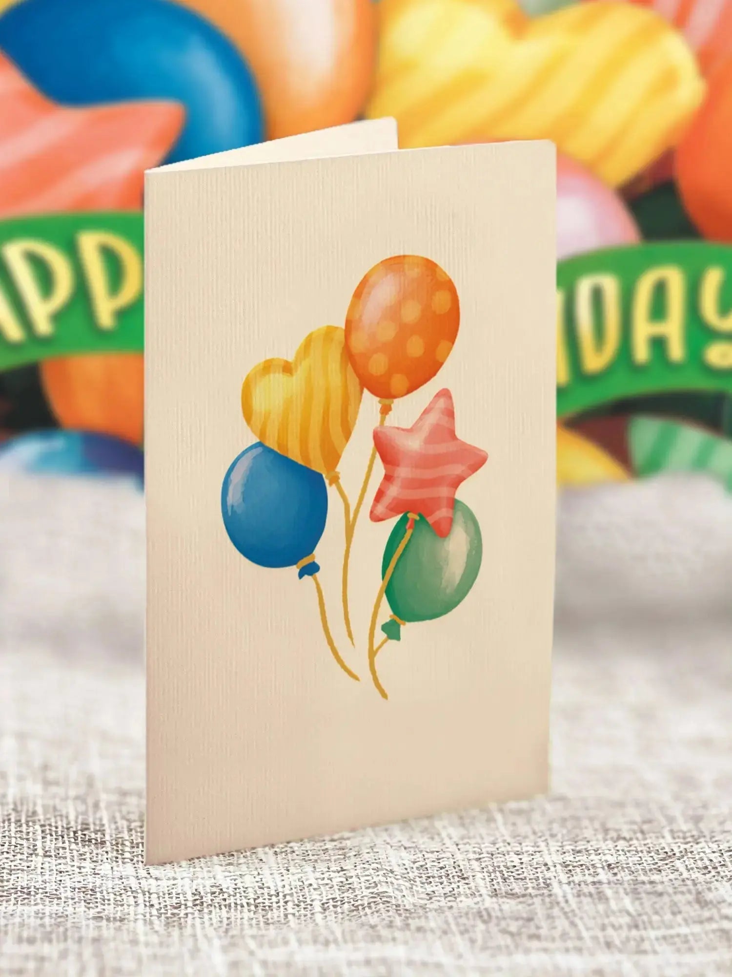 Mini Birthday Balloons Pop-Up Card FreshCut Paper