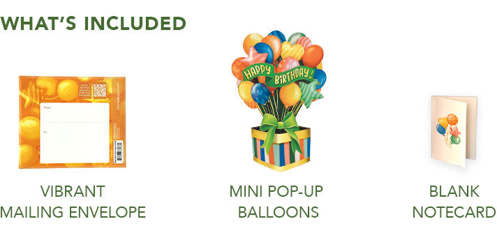 Mini Birthday Balloons Pop-Up Card