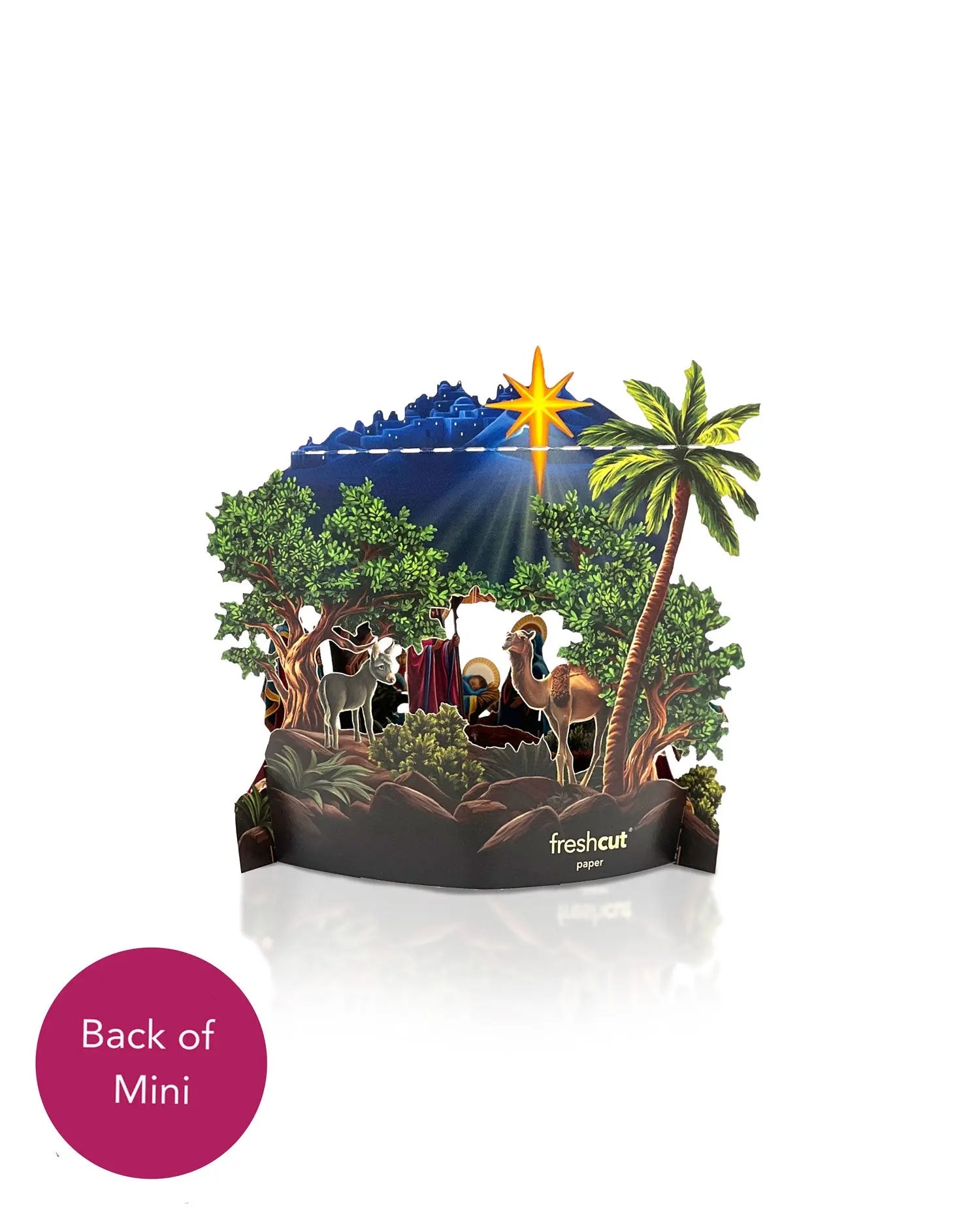 Mini Starlit Nativity Pop-Up Card FreshCut Paper