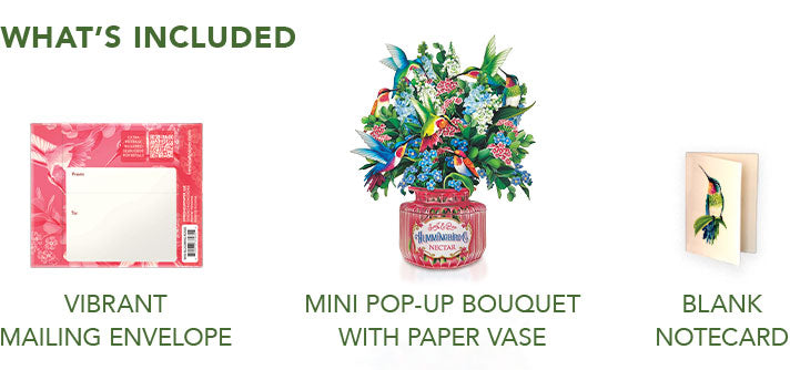 Mini Hummingbird Oasis Pop-Up Card