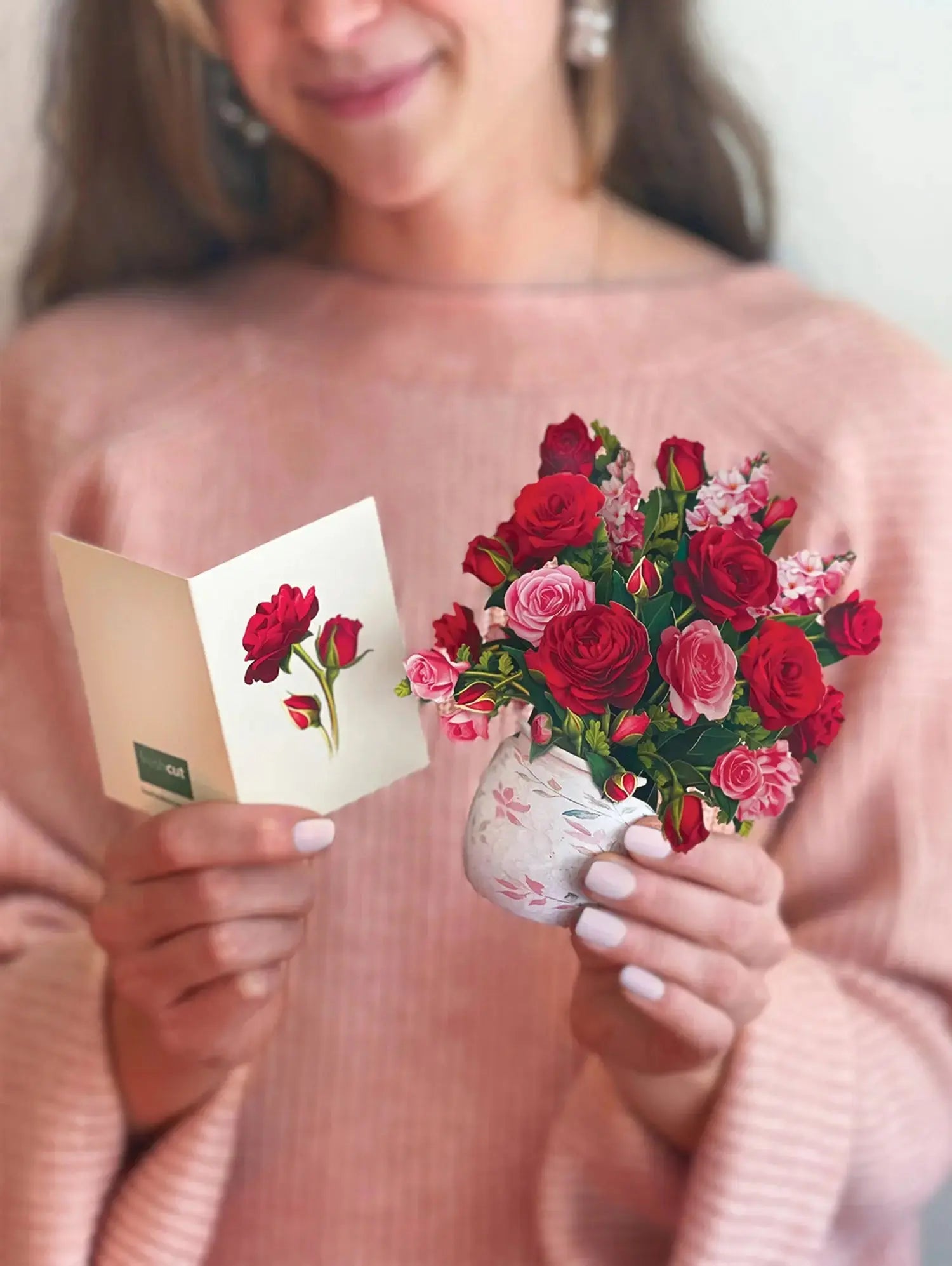 Mini Blooming Roses Pop-Up Card broken listing FreshCut Paper