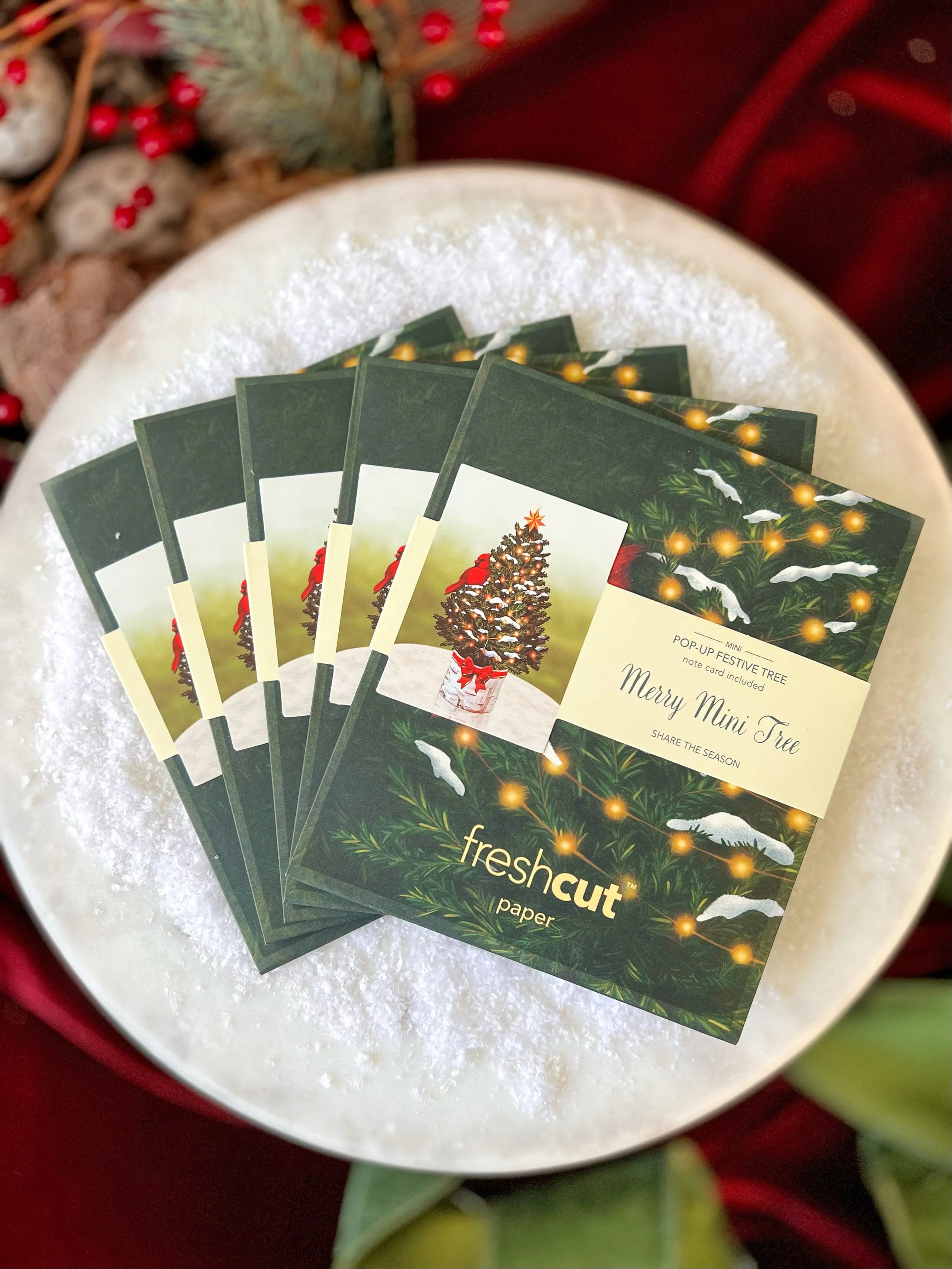 Mini Merry Tree Pop-Up Card - FreshCut Paper