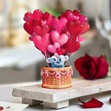 Mini Heart Balloons Pop-Up Card - FreshCut Paper