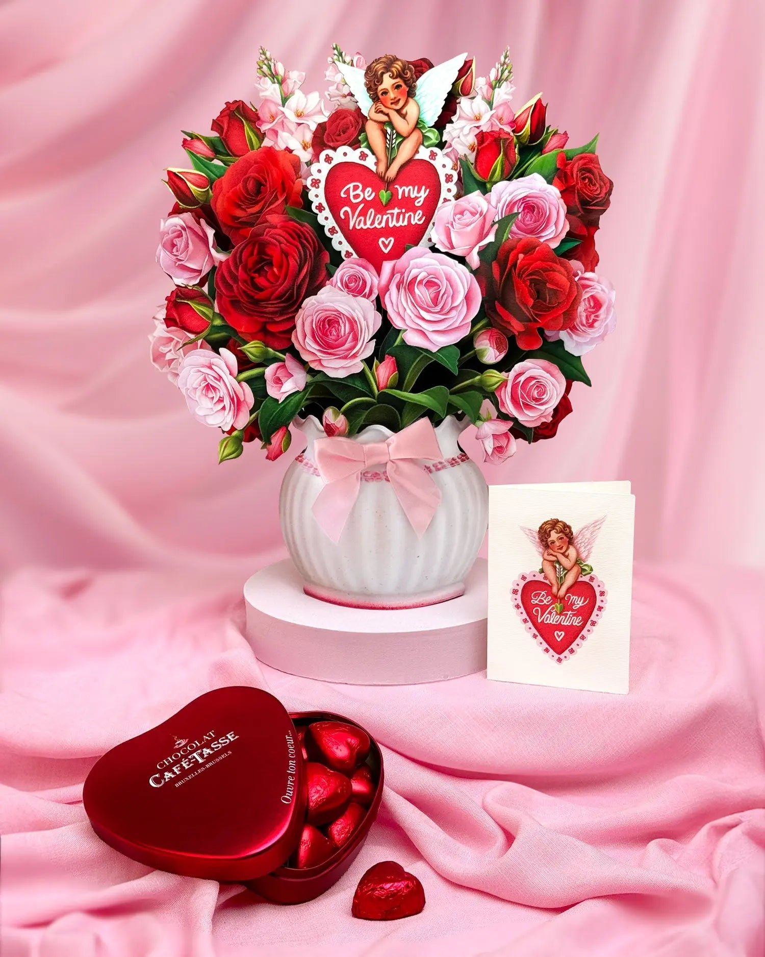Roses & Belgian Chocolate Gift Set FreshCut Paper