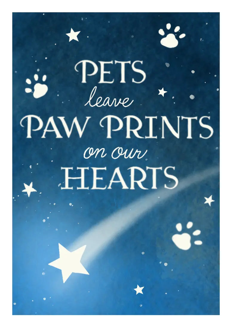 Pet Paw Prints on Heart Card - FreshCut Paper
