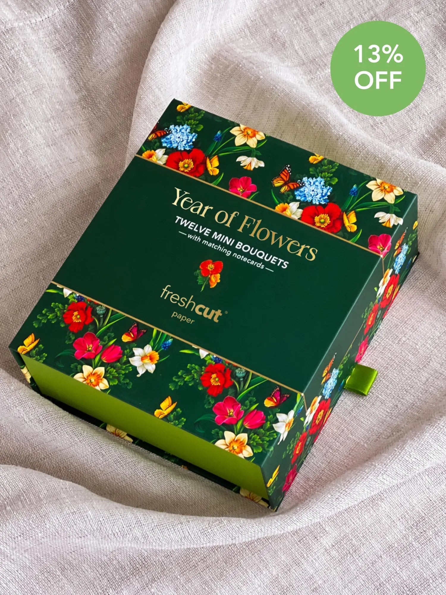 Year of Flowers Boxed Set of 12 FreshCut Paper