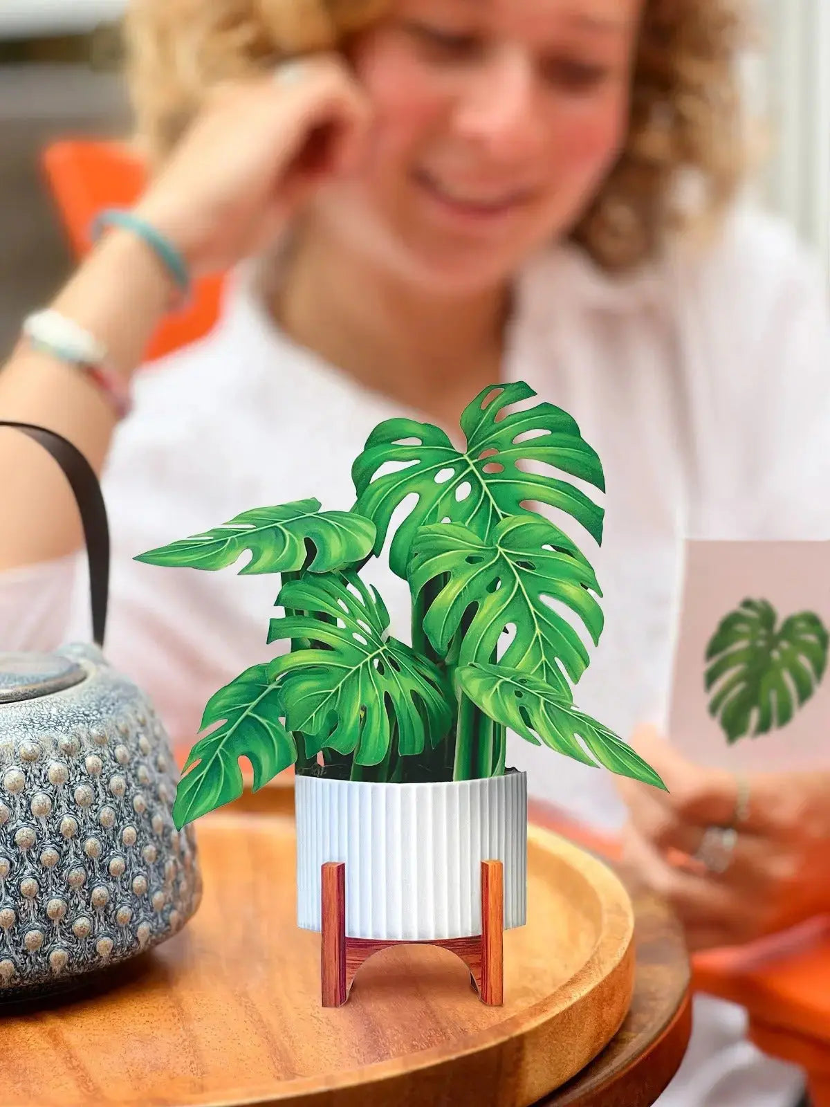 miniature monstera plant Mini Monstera Pop-Up Card
