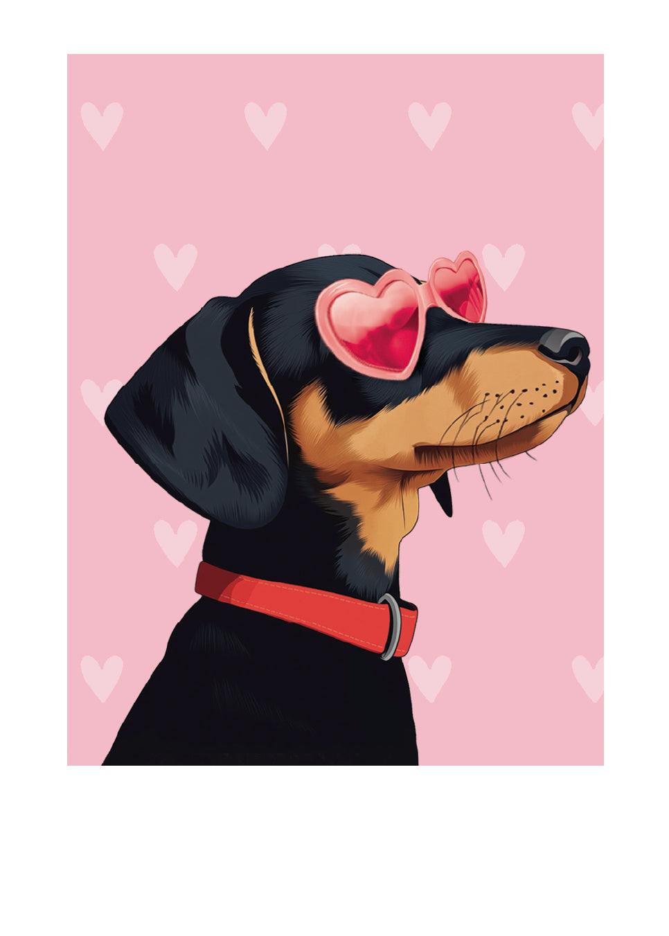 Valentine's Day Dachshund Card