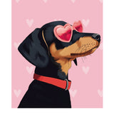 Valentine's Day Dachshund Card