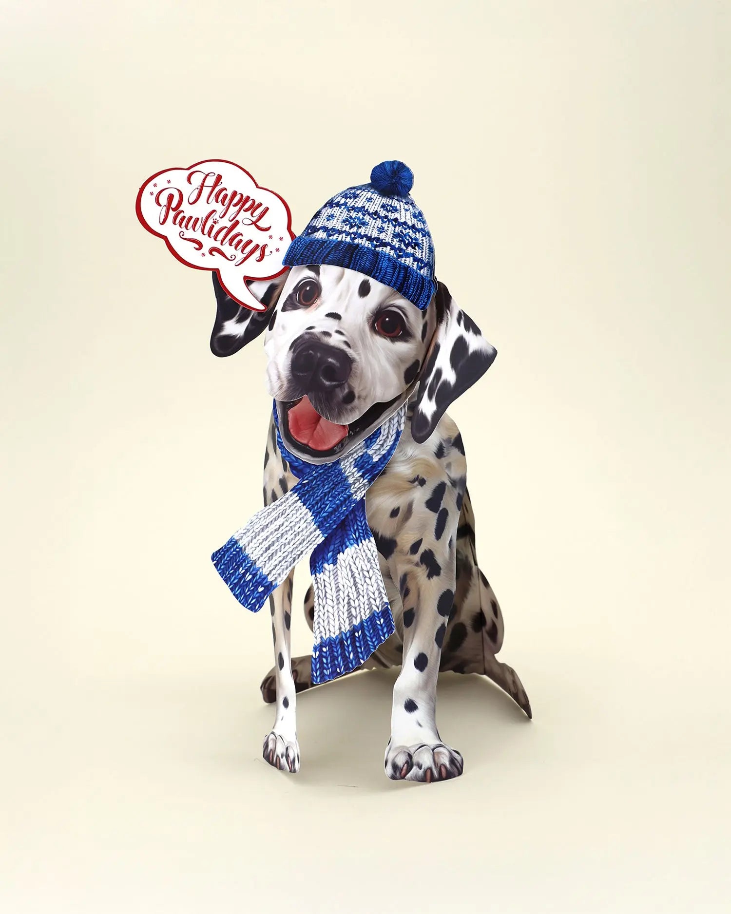 Holiday Dalmatian Pop-Up Card FreshCut Paper