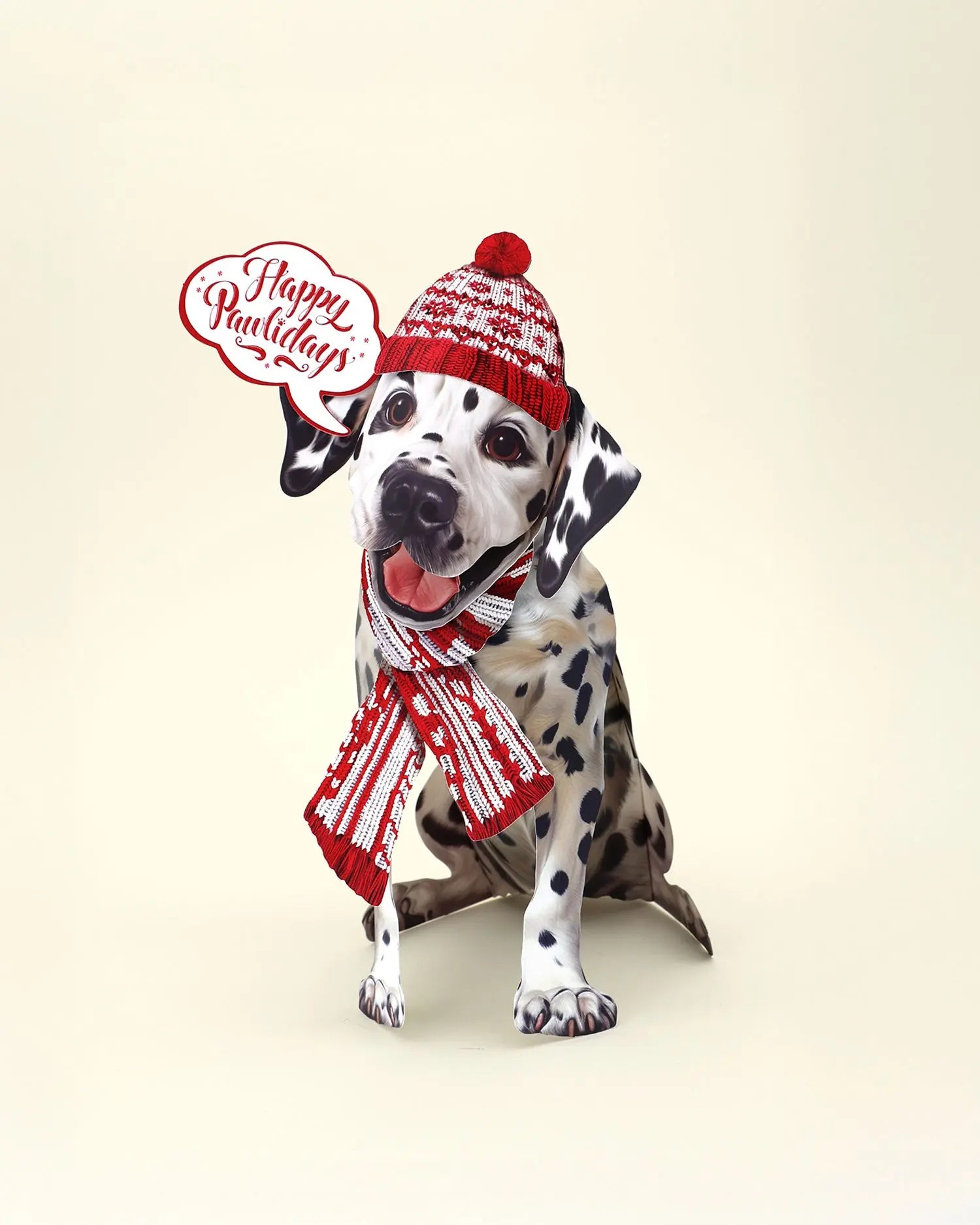 Holiday Dalmatian Pop-Up Card FreshCut Paper
