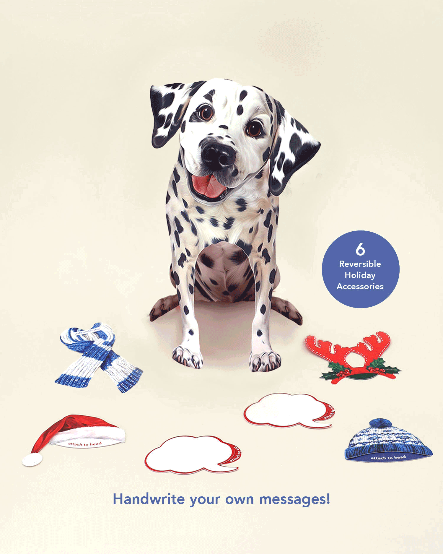 Holiday Dalmatian Pop-Up Card FreshCut Paper