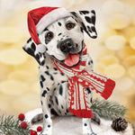 Holiday Dalmatian Pop-Up with Santa hat