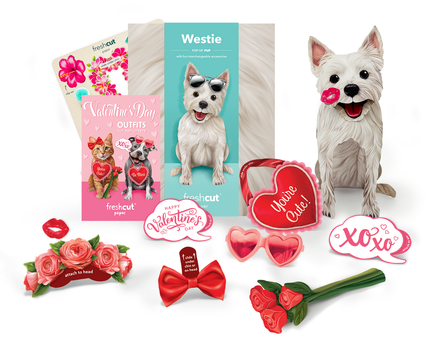 Valentine's Day Westie Pop-Up Card