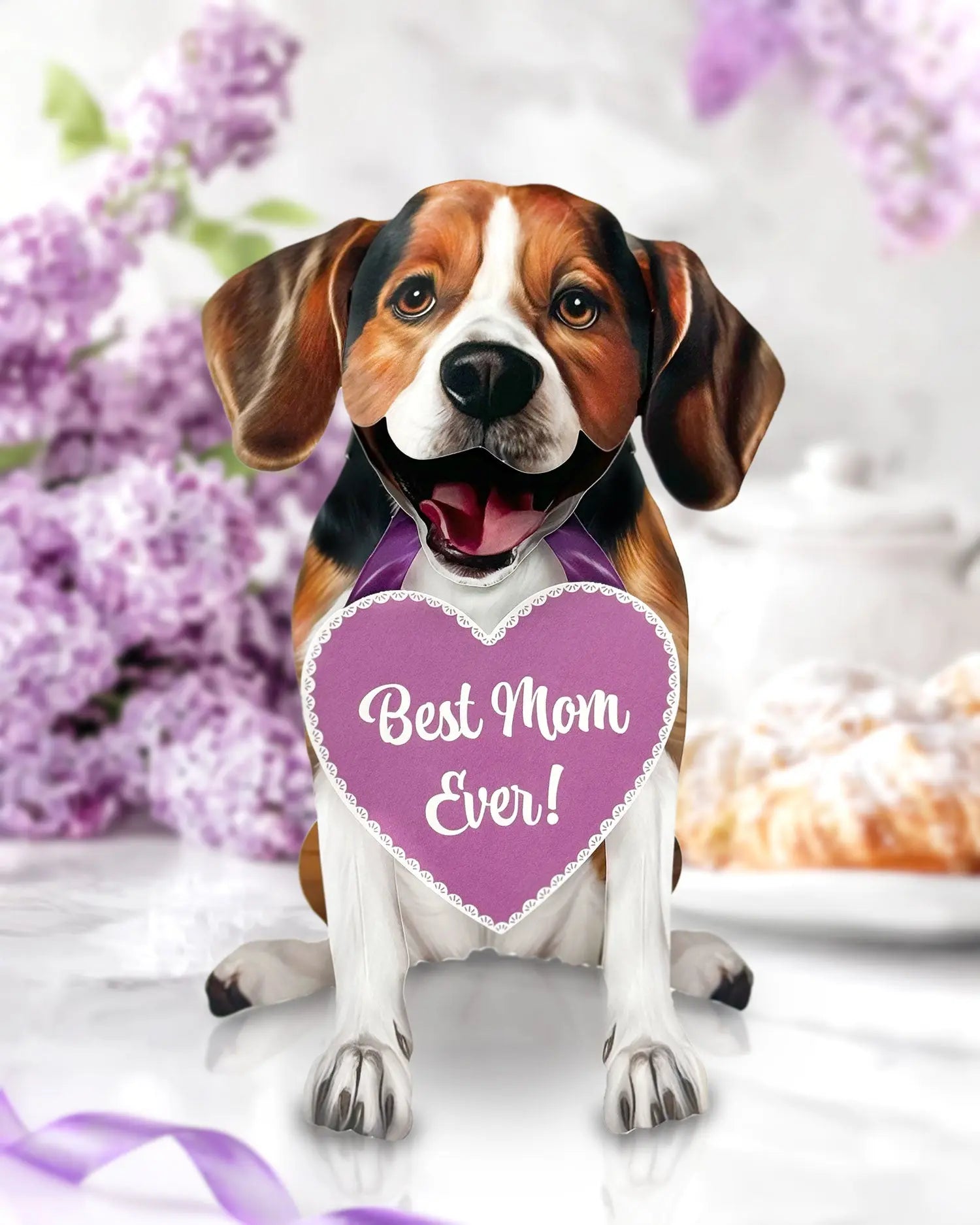 Mother's Day Beagle Pop-Up Card - FreshCut Paper