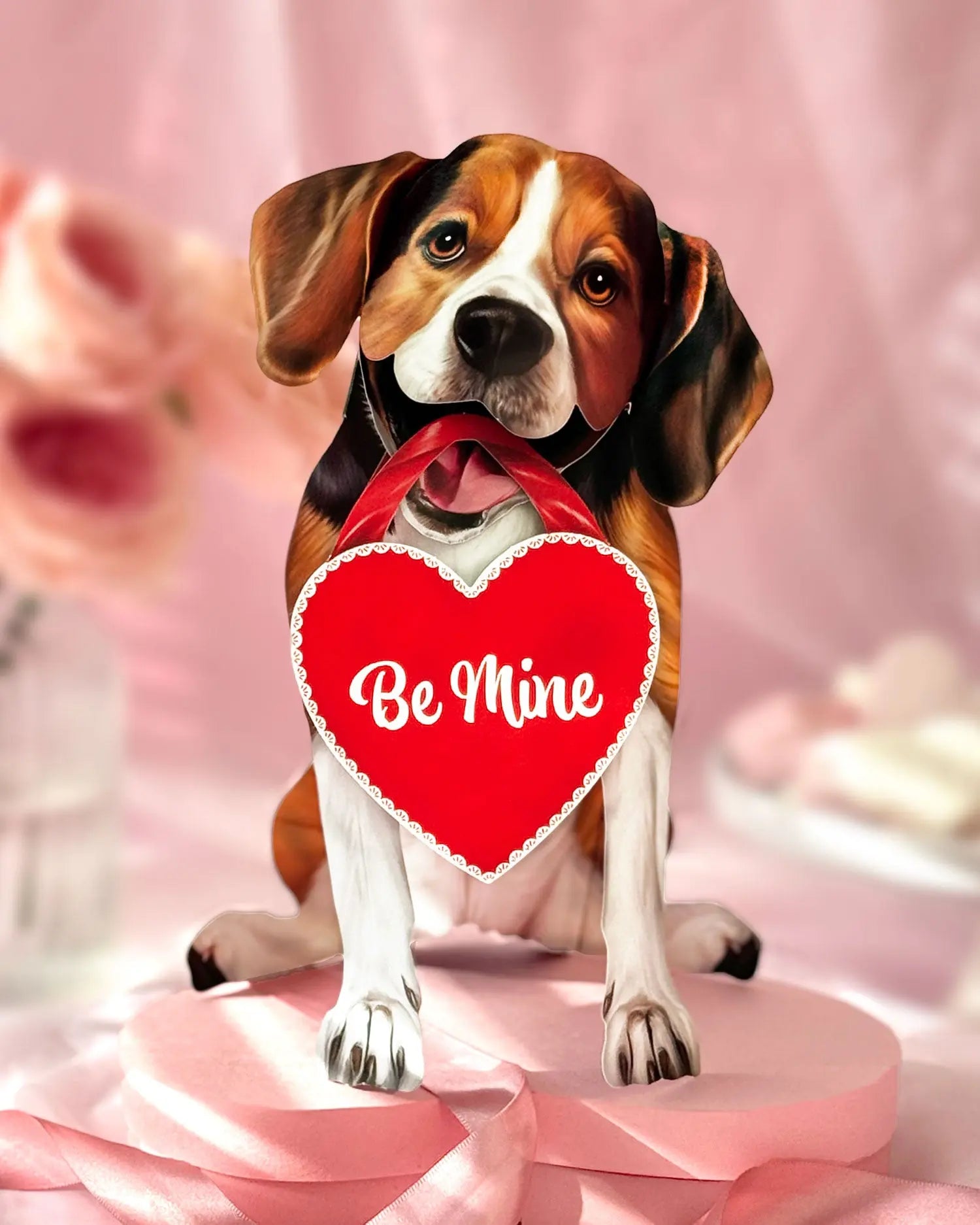 Valentine's Day Beagle Pop-Up Card