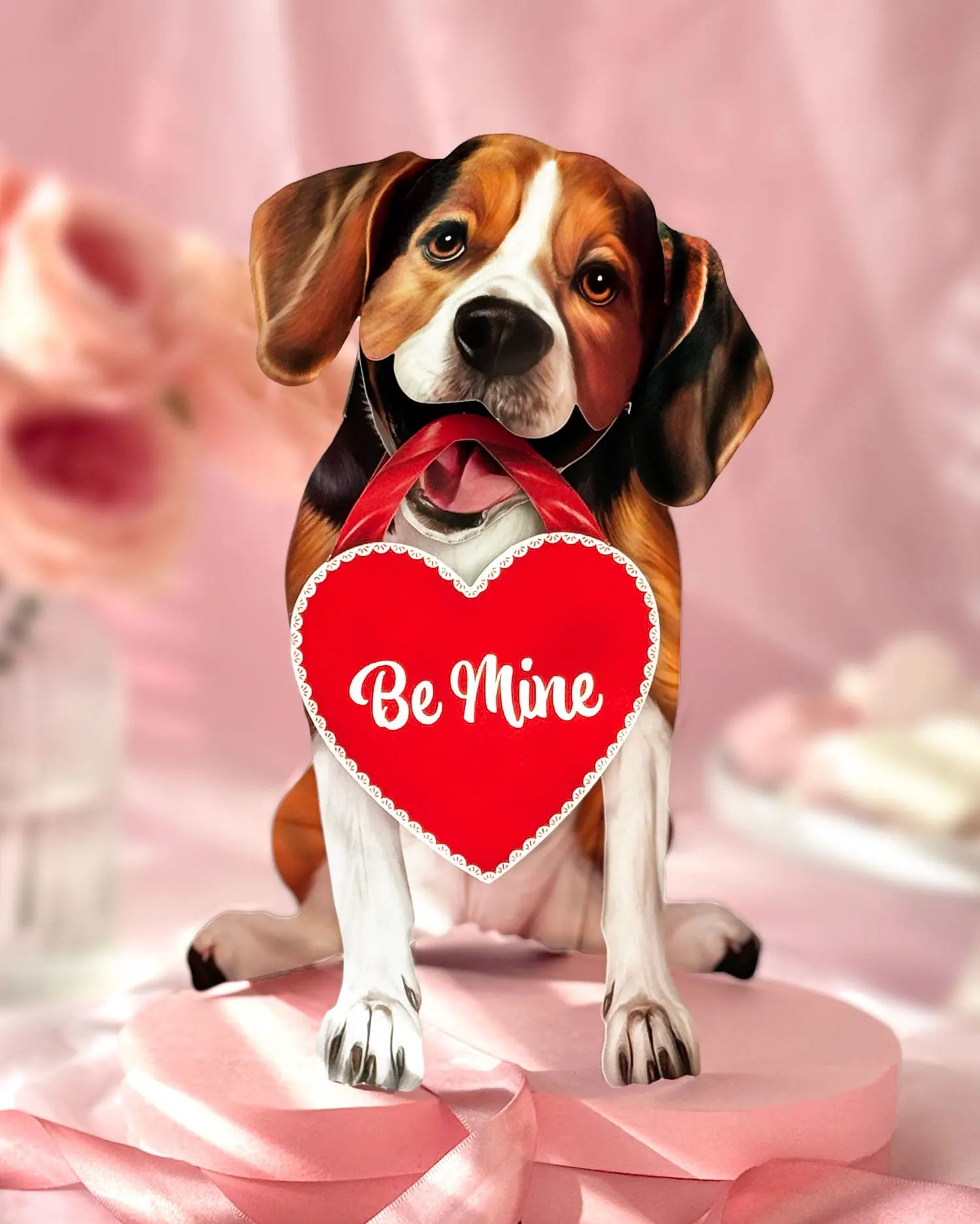 Valentine's Day Beagle Pop-Up Card FreshCut Paper