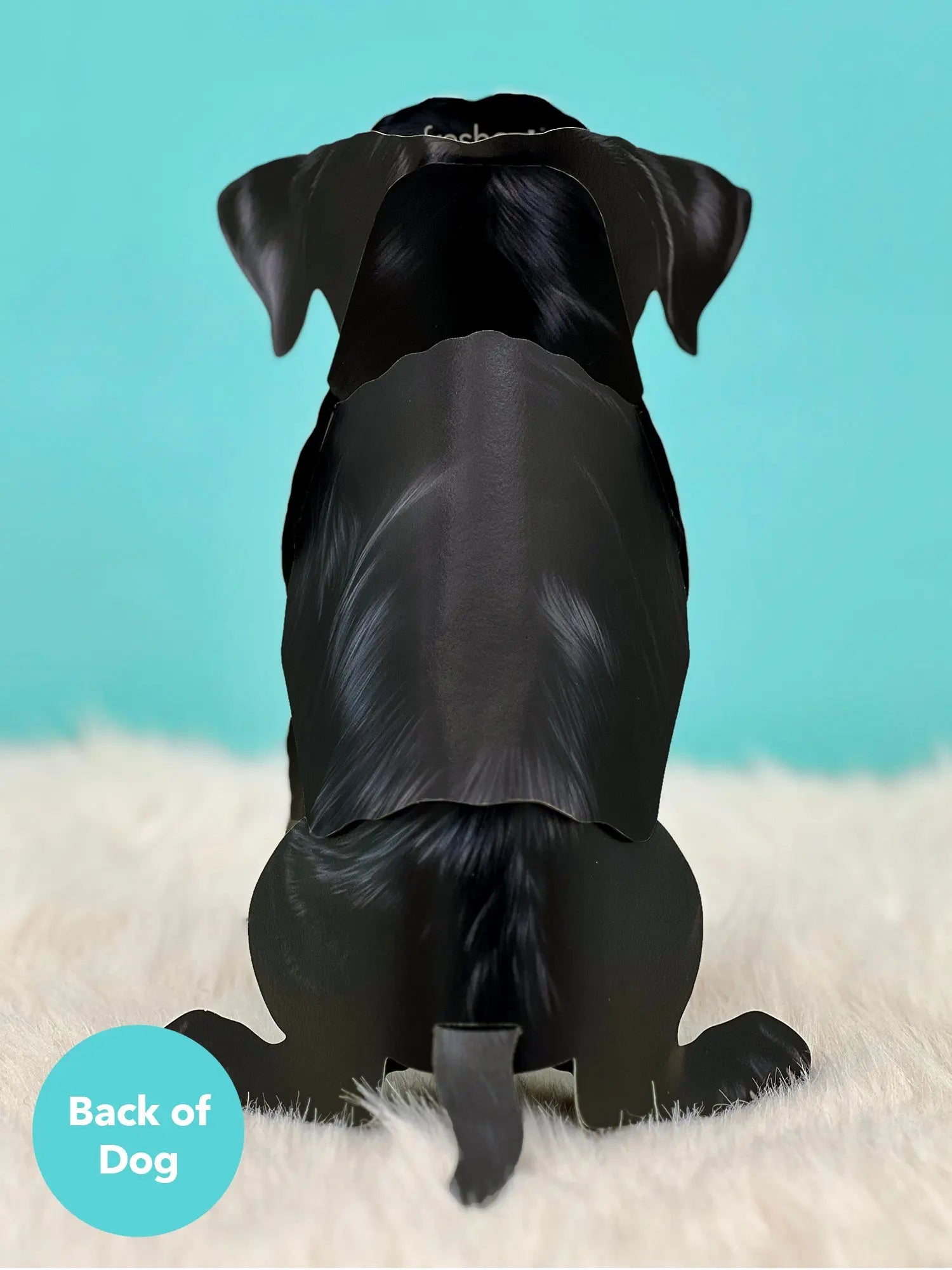 Back of Black Lab Pop-Up Pup
