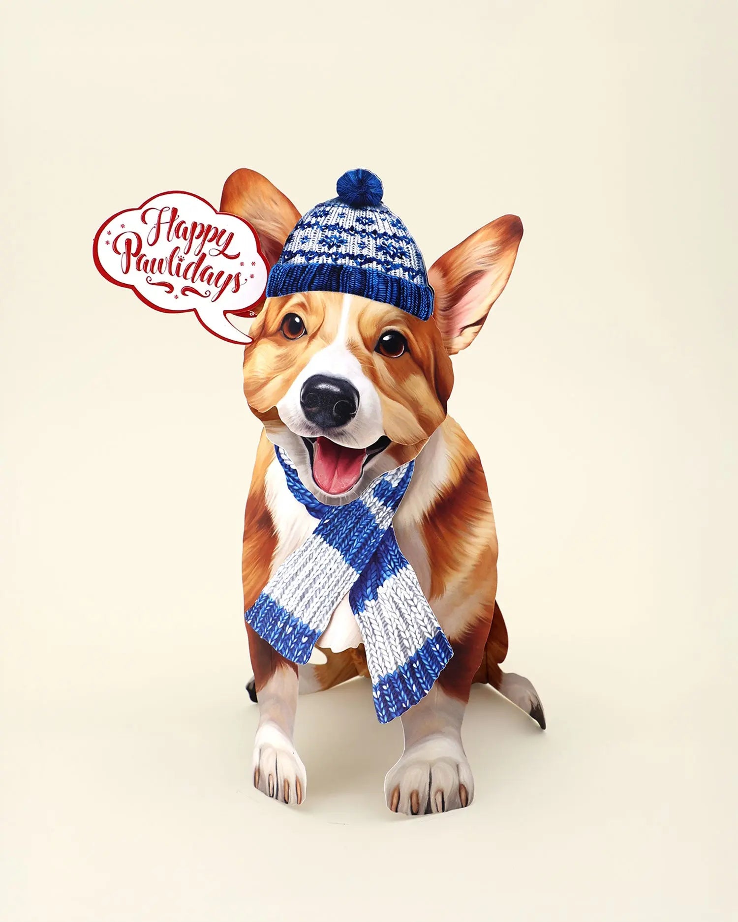 Holiday Corgi Pop-Up Card FreshCut Paper