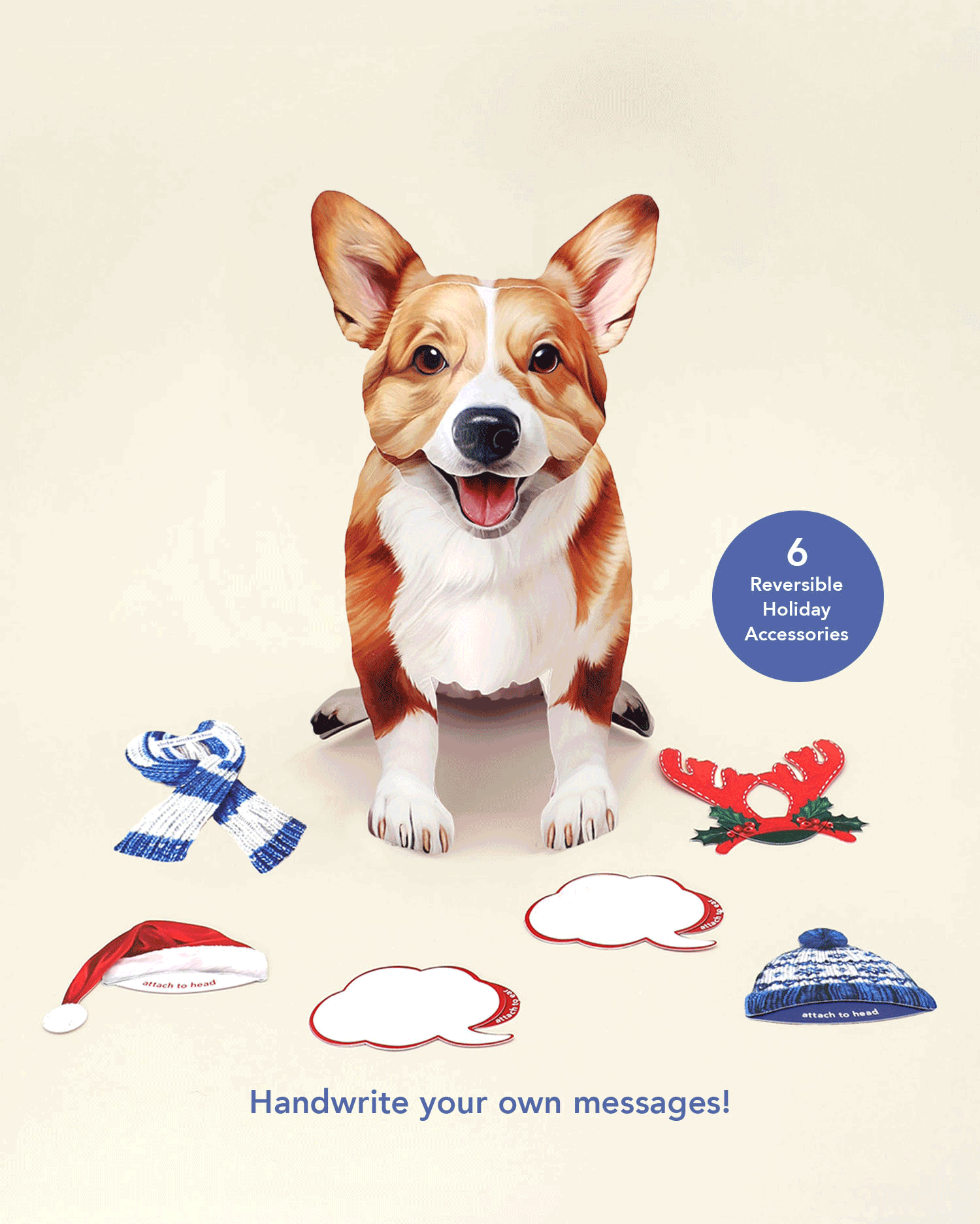 Holiday Corgi Pop-Up Card FreshCut Paper