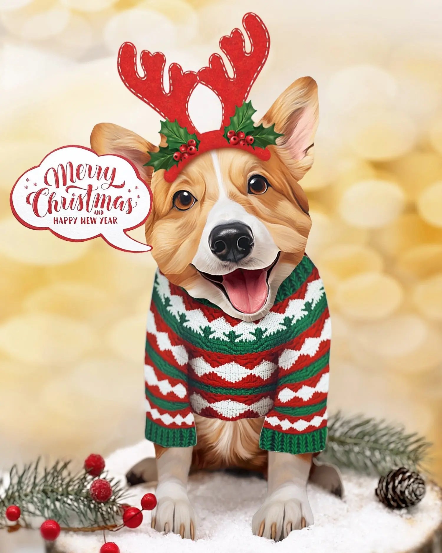 Holiday Corgi Pop-Up