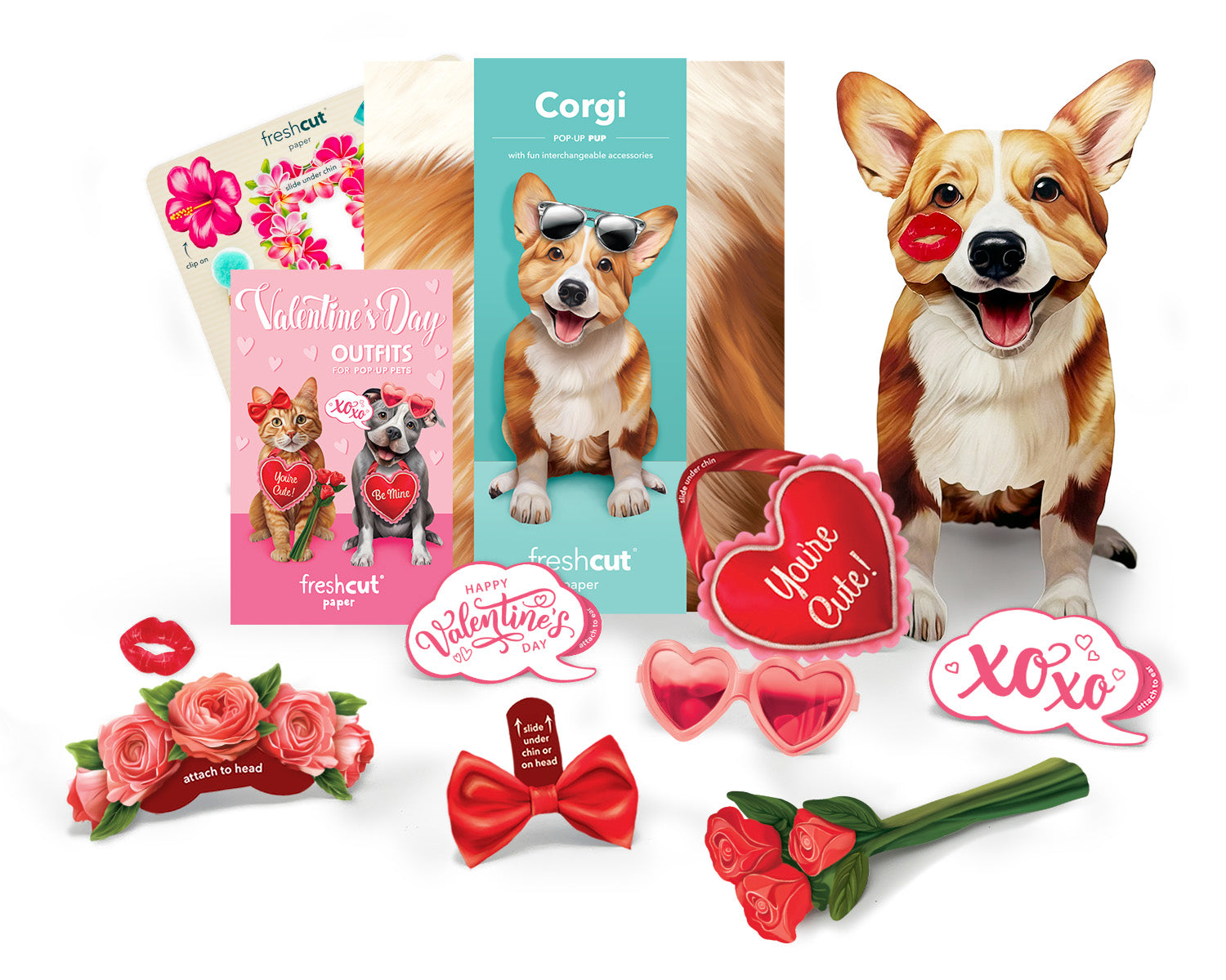 Valentine's Day Corgi Pop-Up Card