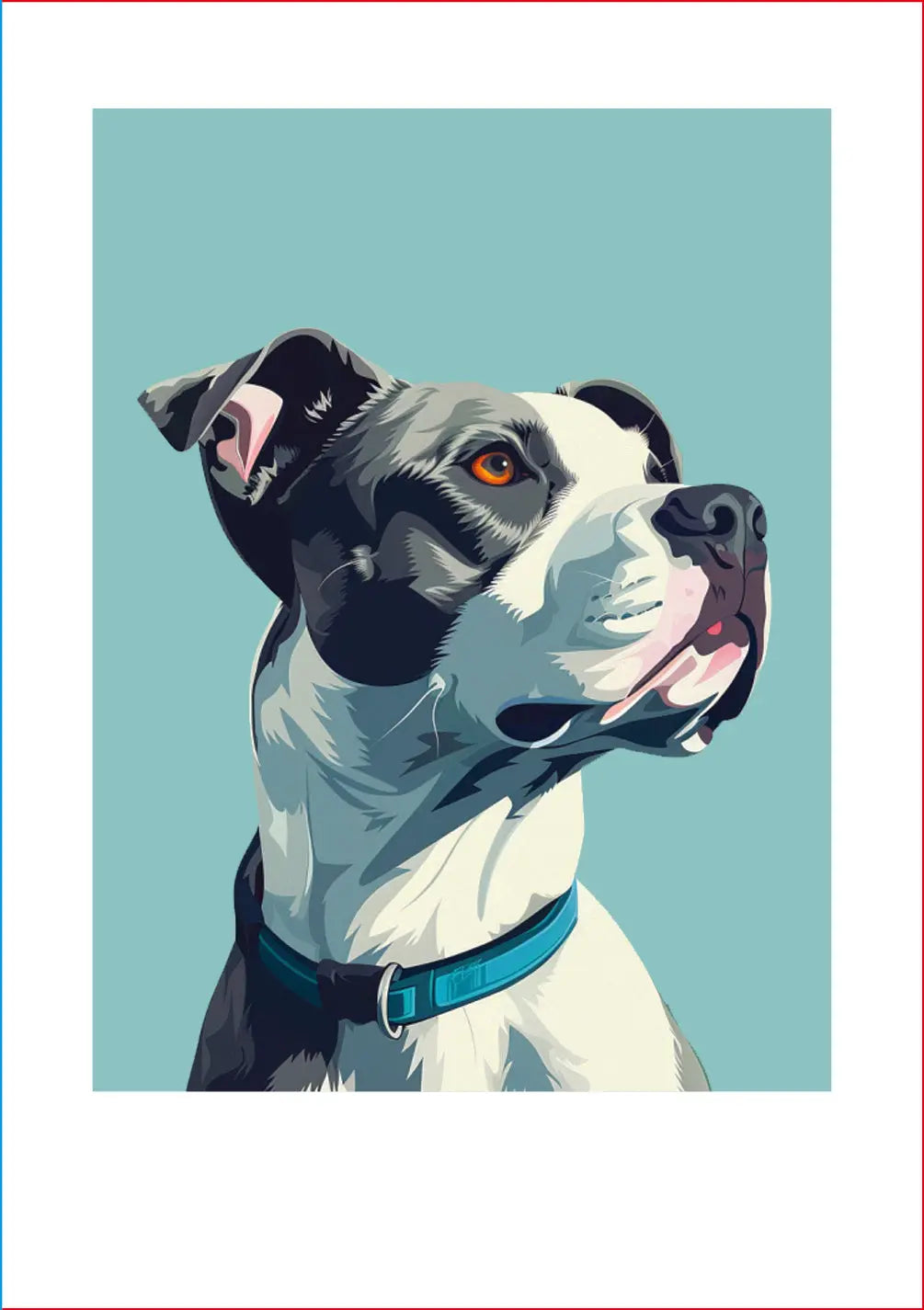 Gray Pit Bull Card - FreshCut Paper