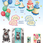 Birthday Pit Bull Pop-Up Card FreshCut Paper