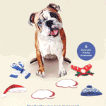 Holiday English Bulldog Pop-Up Card FreshCut Paper