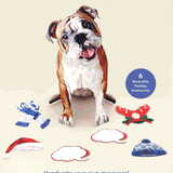 Holiday English Bulldog Pop-Up Card FreshCut Paper