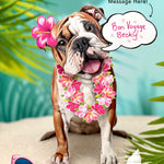 English Bulldog Pop-Up Pup with vacation accessories