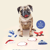 Holiday Pug Pop-Up Card FreshCut Paper