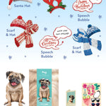 Holiday Pug Pop-Up Card FreshCut Paper