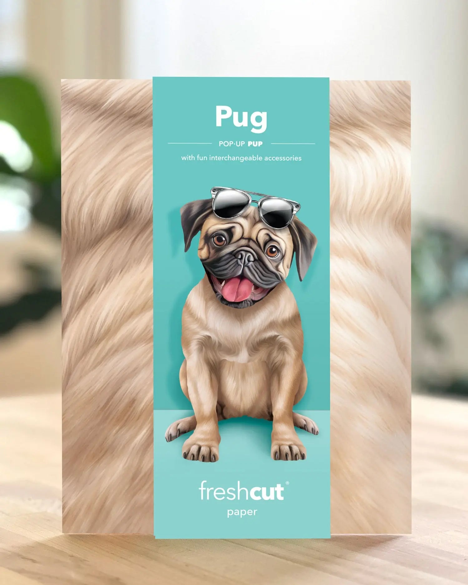 Freshcut paper Pug pop-up card packaging