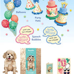 Birthday Poodle Pop-Up Card FreshCut Paper