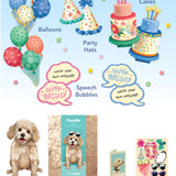 Birthday Poodle Pop-Up Card FreshCut Paper