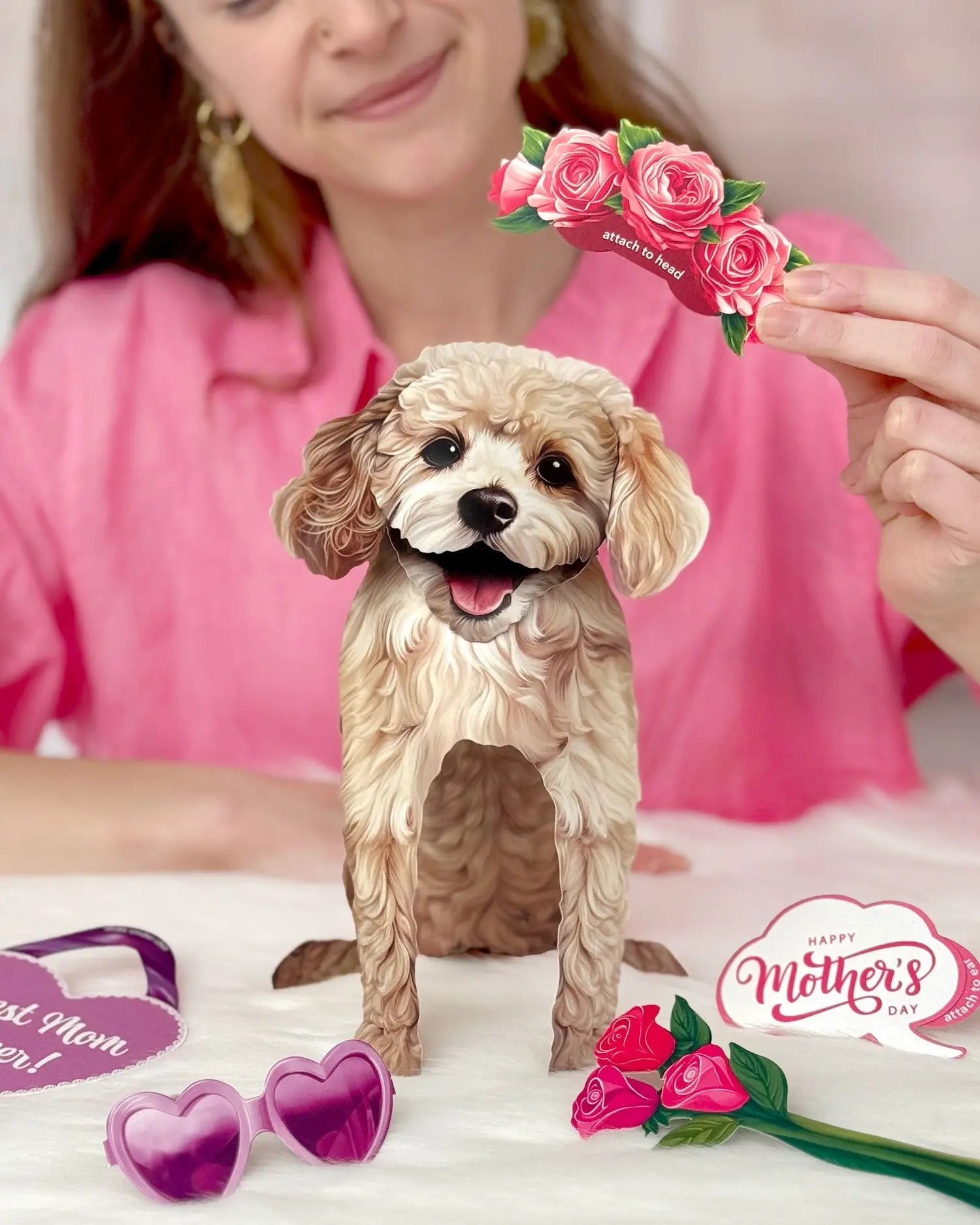 Mother's Day Poodle Pop-Up Card - FreshCut Paper