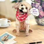 Freshcut paper Poodle pop-up card on desk
