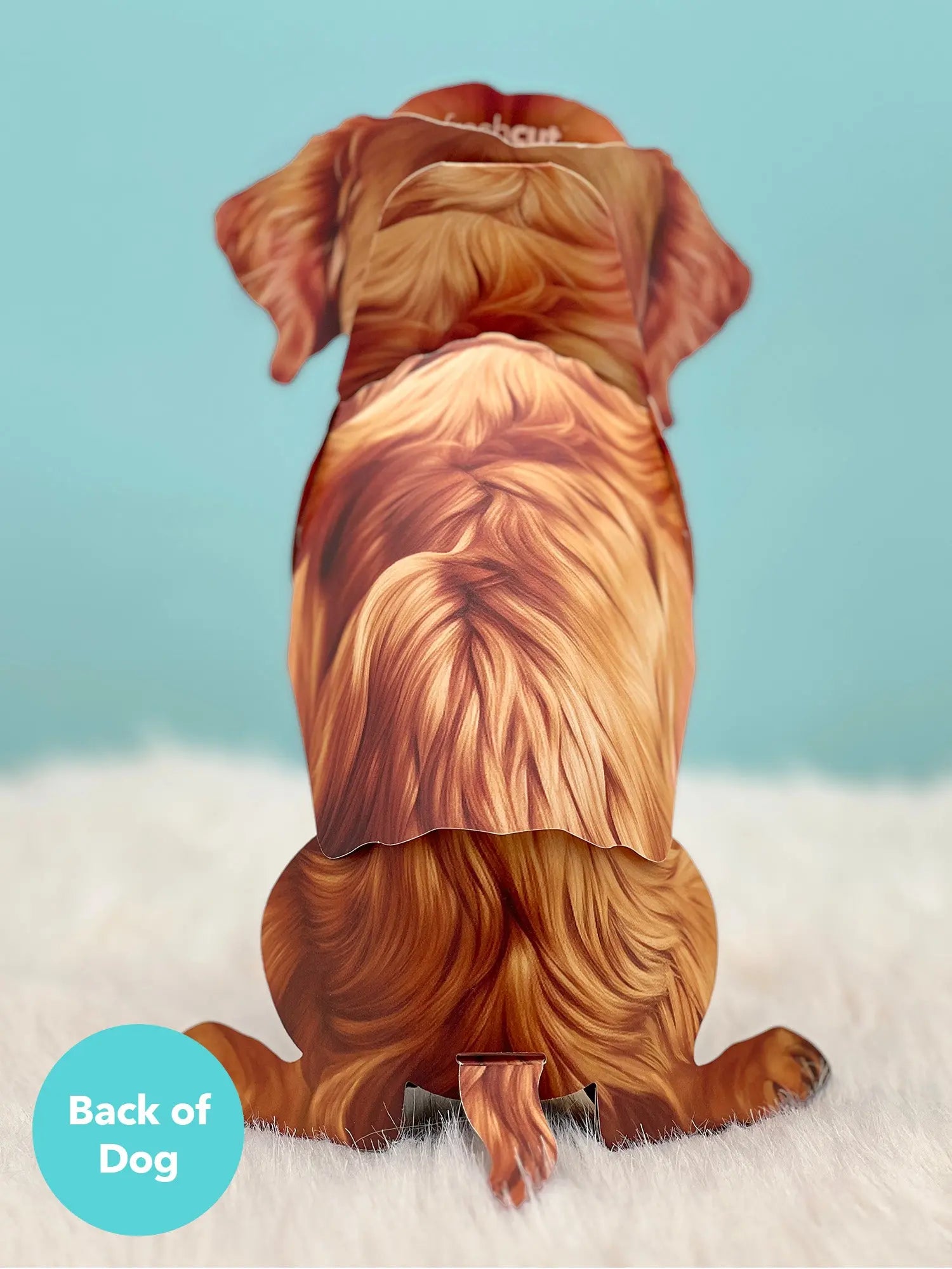 Back of Golden Retriever Pop-Up Pup