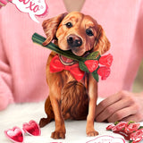 Valentine's Day Golden Retriever Pop-Up Card
