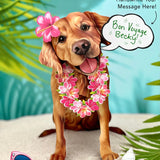 Golden Retriever Pop-Up Pup with vacation accessories