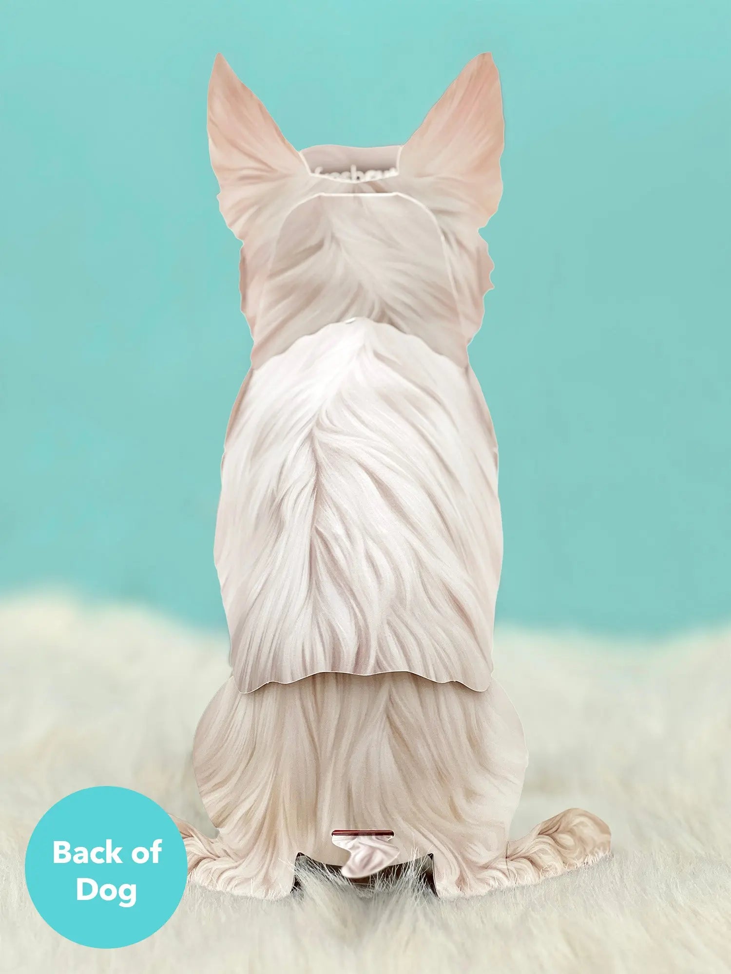 Back of Westie Pop-Up Pup
