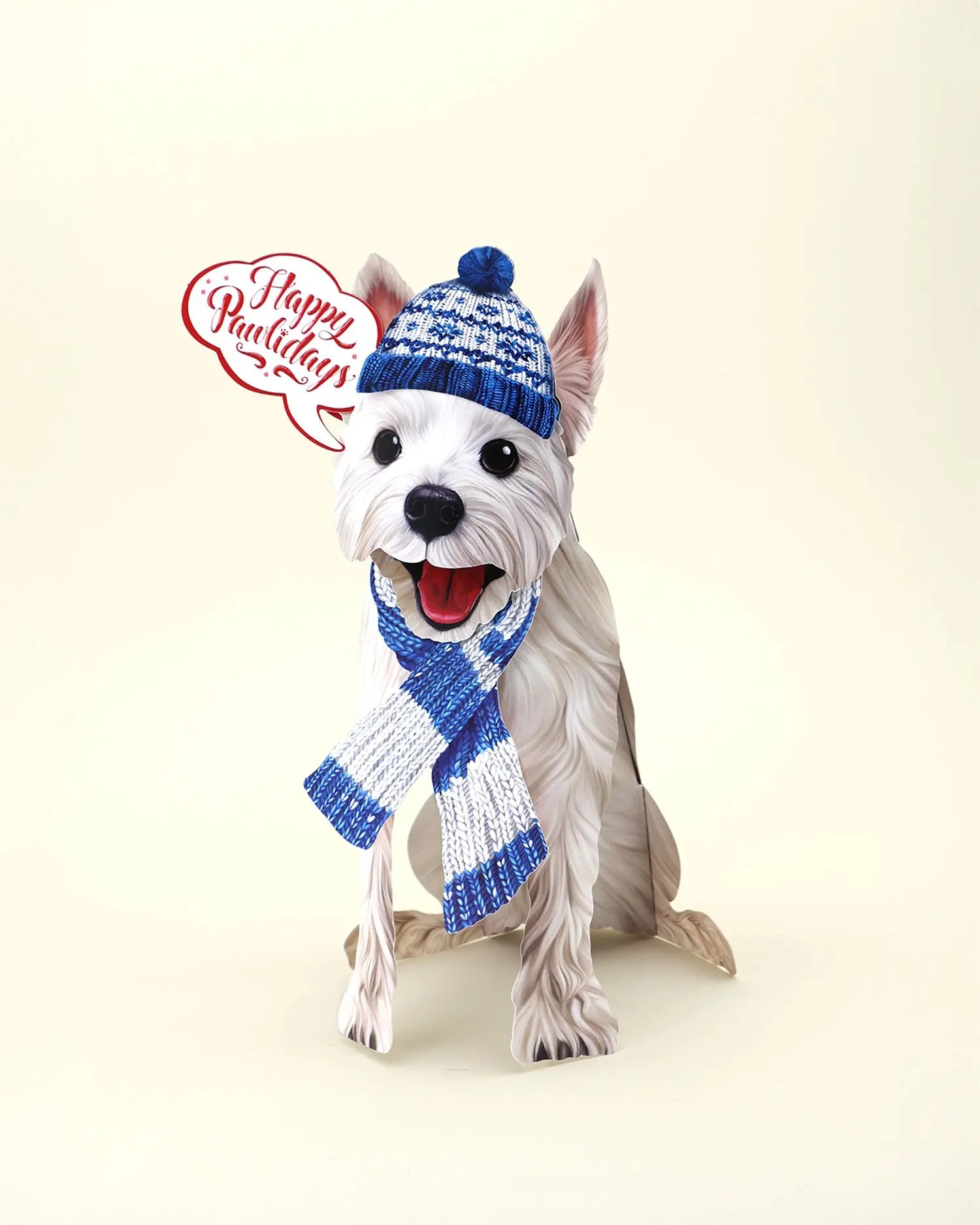 Holiday Westie Pop-Up Card FreshCut Paper