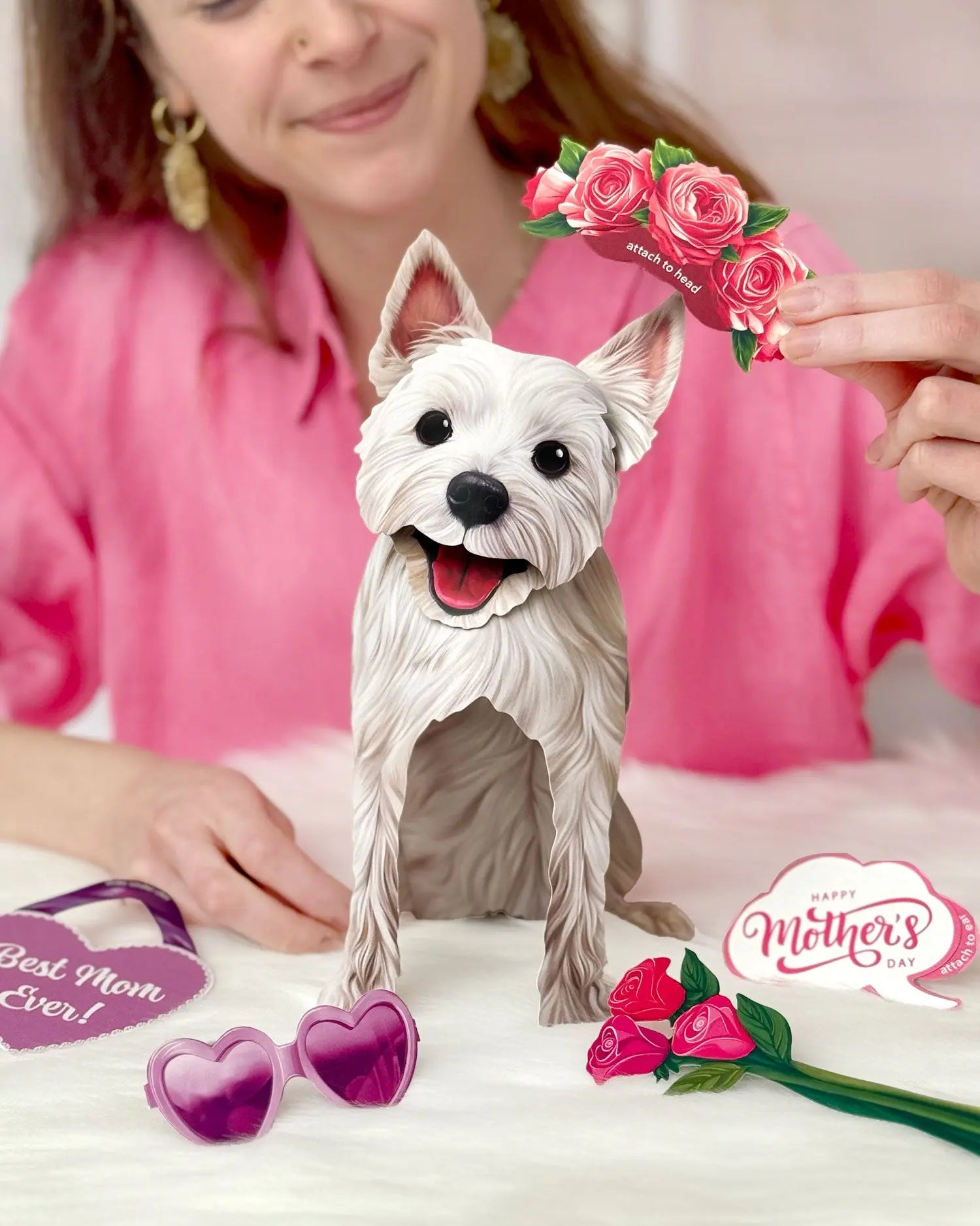 Mother's Day Westie Pop-Up Card - FreshCut Paper