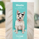 Freshcut paper Westie pop-up card packaging