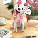 Freshcut paper Westie pop-up card on desk