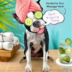 Boston Terrier Pop-Up Pup with spa day accessories