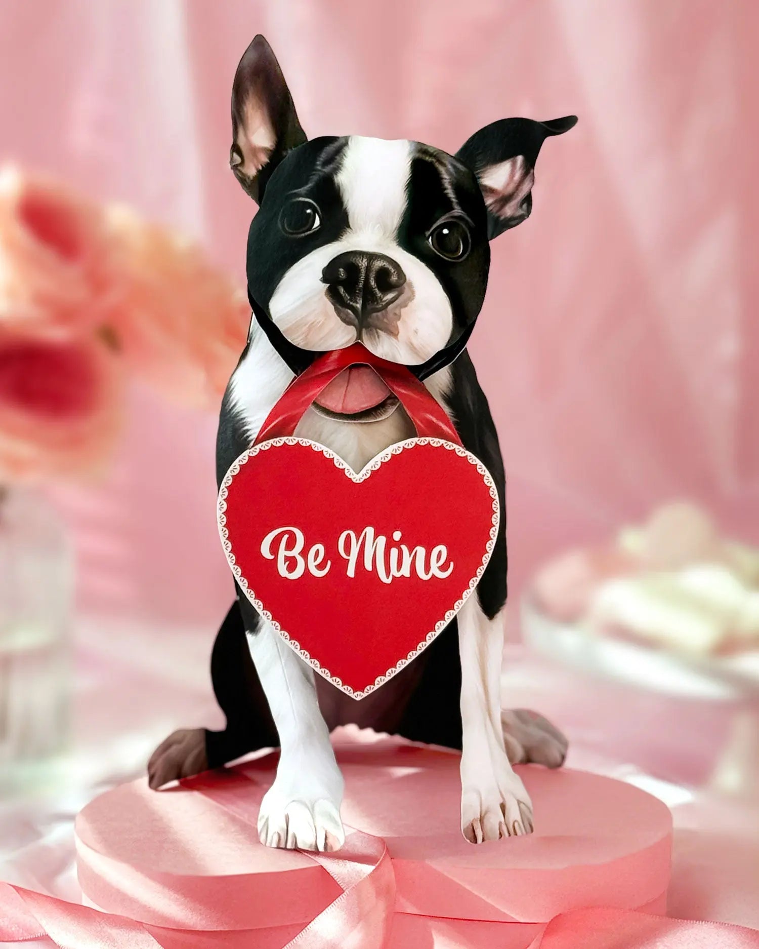Valentine's Day Boston Terrier Pop-Up Card FreshCut Paper