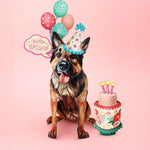 Birthday German Shepherd Pop-Up Card FreshCut Paper
