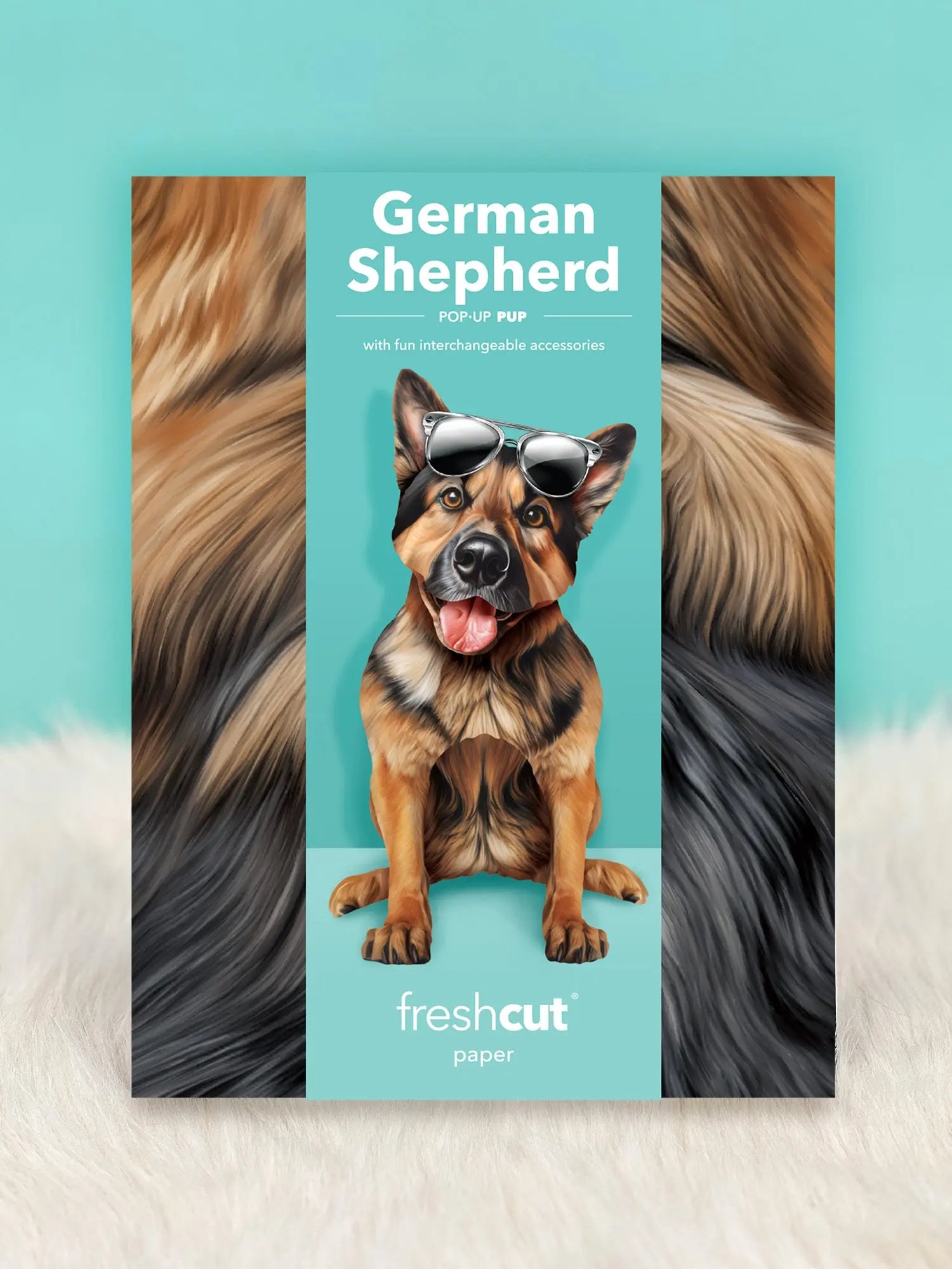 German Shepherd Pop-Up Pup envelope